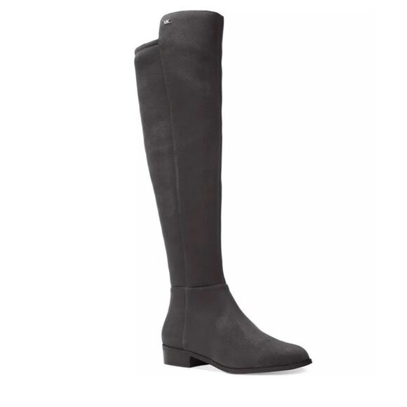 Michael Kors Bromley stretch over the boots gray faux suede Size 9.5 - Picture 1 of 15
